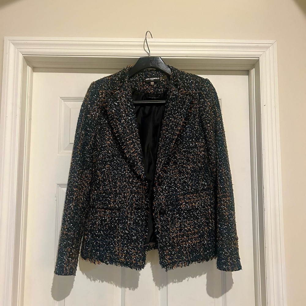 KARL LAGERFELD Boucle-Tweed Blazer